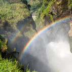 Rainbow over Murchison Falls in Uganda