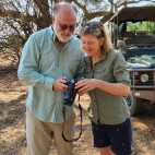 Nick Mackman & client in South Luangwa, Zambia