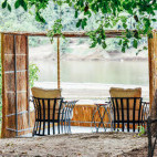 Private viewing deck at Kaingo Camp in South Luangwa National Park, Zambia