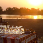 Sundowners at Kaingo Camp in South Luangwa National Park, Zambia