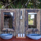 Basins at Kuyenda Bushcamp in South Luangwa National Park, Zambia