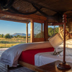 Bedroom at Kuyenda Bushcamp in South Luangwa National Park, Zambia