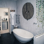 Bathroom at Latitude 15 hotel in Lusaka, Zambia