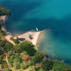 Aerial shot of Lake Malawi.