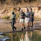 People on a walking safari in South Luangwa National Park, Zambia 