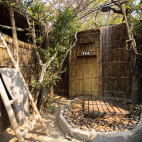 Bathroom at Mwamba Bush Camp in South Luangwa National Park, Zambia