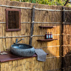 Bathroom at Mwamba Bush Camp in South Luangwa National Park, Zambia