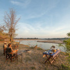 Breakfast at Takwela Camp in North Luangwa National Park, Zambia.