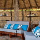 Lounge at Takwela Camp in North Luangwa National Park, Zambia.