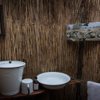 Bathroom at Ntemwa-Busanga bush camp in Kafue National Park, Zambia