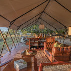 Lounge at Luwi Camp in South Luangwa National Park, Zambia