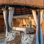 Bedroom at Mchenja Camp in South Luangwa National Park, Zambia.