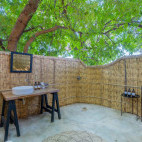 Bathroom at Mchenja Camp in South Luangwa National Park, Zambia.