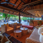 Bar at Mfuwe Lodge in South Luangwa National Park, Zambia.