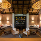 Library at Mfuwe Lodge in South Luangwa National Park, Zambia