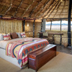 King room at Tafika Camp in South Luangwa National Park, Zambia.