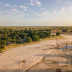 Aerial of Nsolo Camp in South Luangwa National Park, Zambia