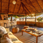 Lounge at Nsolo Camp in South Luangwa National Park, Zambia