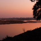 Sunset in South Luangwa National Park, Zambia.