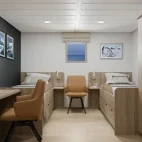 View of a twin bedroom on Polar Athena.
