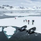 Guests on a Zodiac excursion.