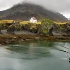 Zodiac & Ingjaldshóll church in Iceland.