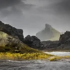 Jan Mayen coastline in Svalbard.