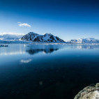 A scenic view in Spitsbergen, the Arctic