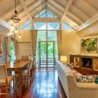 The living room area at Nepenthes Villa, Borneo