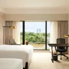 A twin deluxe riverside room at Hilton Kuching, Borneo
