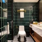 View of a bathroom at the Luma Hotel, Borneo