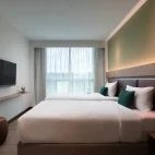 A twin room at the Luma Hotel, Borneo