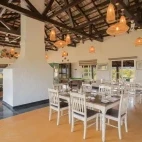 The dining area at Camp Tigerlily, India.