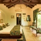 View of a bedroom at Chitvan Jungle Lodge, India