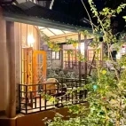 A lodge balcony area, at Infinity Resort Kaziranga, India
