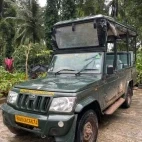 Safari vehicle at Machaan Wilderness Lodge.