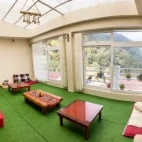 View of the lounge at Shikar Tarry Lodge, India