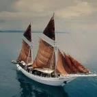 Aerial view of Katharina, in Indonesia