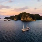 Aerial view of Katharina, in Indonesia