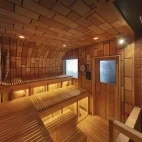 The sauna at Kiki Shiretoko Resort, Japan.