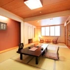 A traditional Japanese room at Hotel Tsubakino, Japan