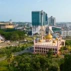 View of Bandaraya Kuching Mosque, Kuching, Borneo