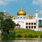 The Pink Mosque in Kuching, Borneo