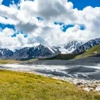 Landscape in the Altai Mountains, Mongolia. 