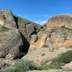 Landscape of the Margaz Mountains, Mongolia.