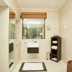 A bathroom at EKHO Safari Tissa, Sri Lanka