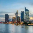 The Ho Chi Minh City skyline, Vietnam.