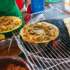 Vietnamese Banh Xeo pancakes, in Vietnam.
