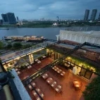 View of the sky bar at Hotel Majestic Saigon, in Vietnam.