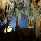 Ke Bang Cave stalactites and stalagmites, in Vietnam